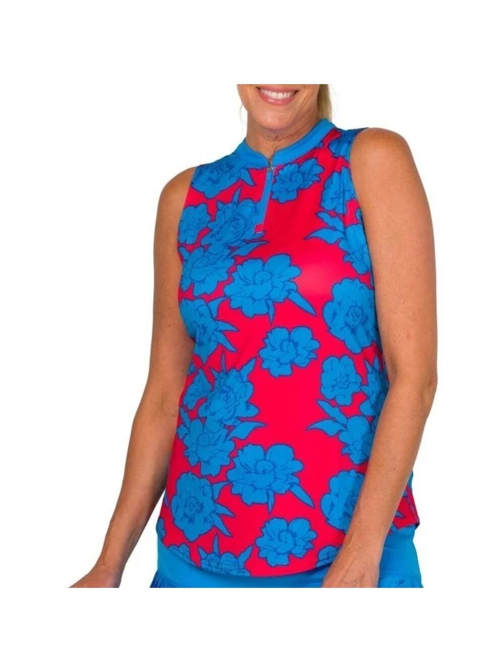 JoFit Floral Printed Sleeveless Golf Tank Top & Skort Set